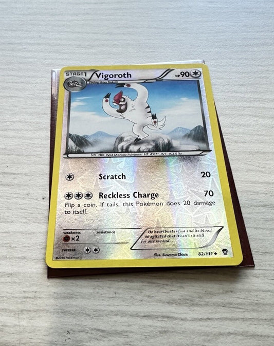 Vigoroth Pokemon Reverse Holo Normal Card Year 2014 (6385)