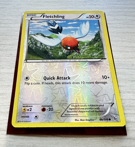Fletchling Pokemon Reverse Holo Normal Card Year 2014 (6385)