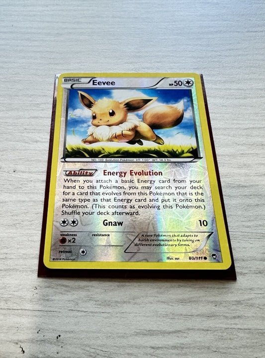 Eevee Pokemon Reverse Holo Normal Card Year 2014 (6385)