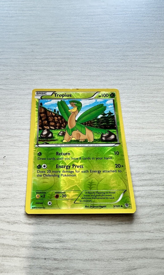 Tropius Pokemon Reverse Holo Grass Card Year 2013 (6385)