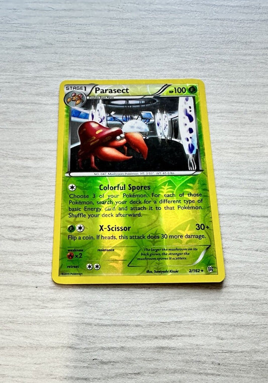 Parasect Pokemon Reverse Holo Grass Card Year 2015 (6385)