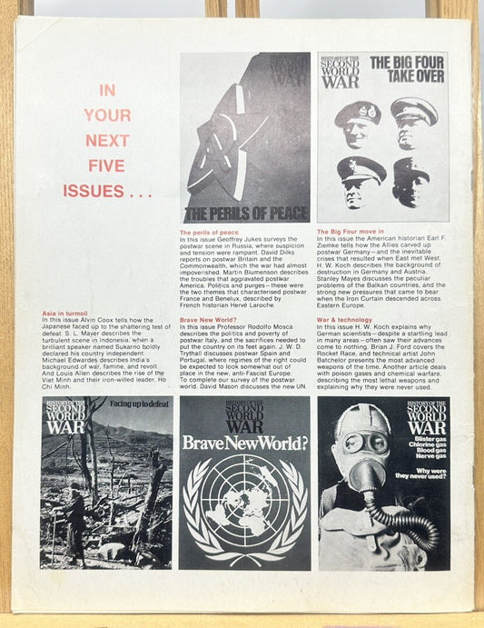 History Of The Second World War II VOL. 7 NO. 1 Magazine In Good Condition