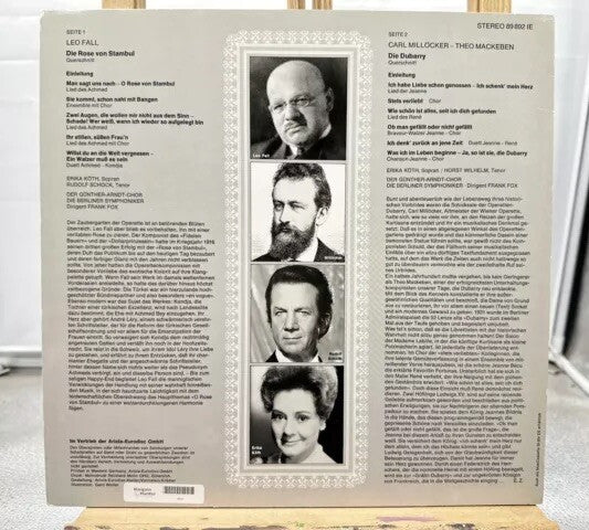 Die Dubarry : Carl Millocker / Leo Fall Record In Good Condition 6929