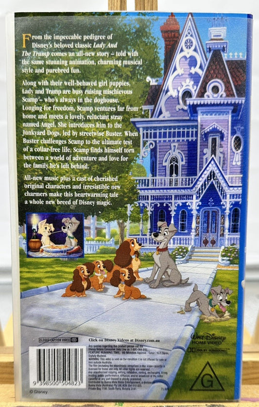Lady And The Tramp 2 Scamp's Adventure Walt Disney VHS In Good Condition - 8491