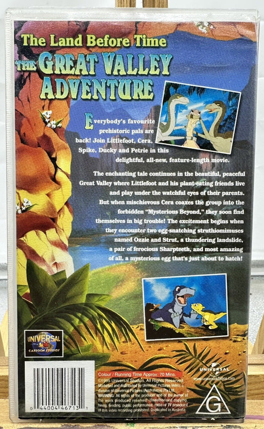 The Land Before Time The Great Valley Adventure 2 VHS In Good Condition - 8530