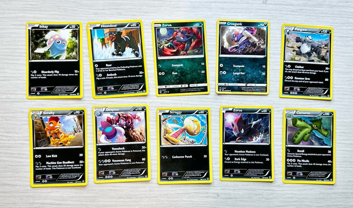 10 X Pokemon Dark Trading Cards Collection Random Years & Series GC 5084