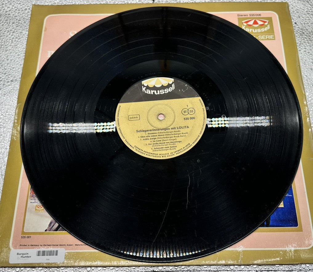 Schlager Erinnerungen Mit - Lolita Record In OK Condition 7395