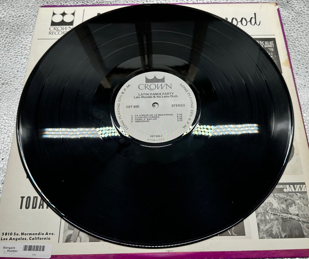 LALO MORALES - LATIN DANCE PARTY - CROWN Vinyl Record In Ok Condition 7388
