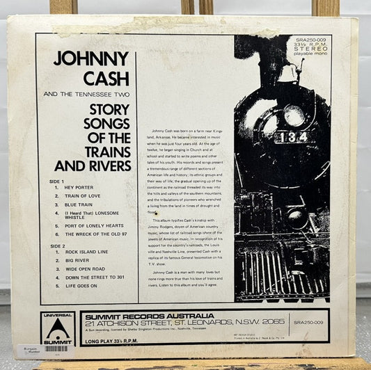 Johnny Cash - Story Songs Of The Trains And Rivers Record In Good Condition 6978