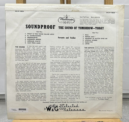 Soundproof : The Sound Of Tomorrow Today ! Record In Good Condition 6907