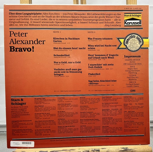 Peter Alexander - Bravo Record In Good Condition 6918
