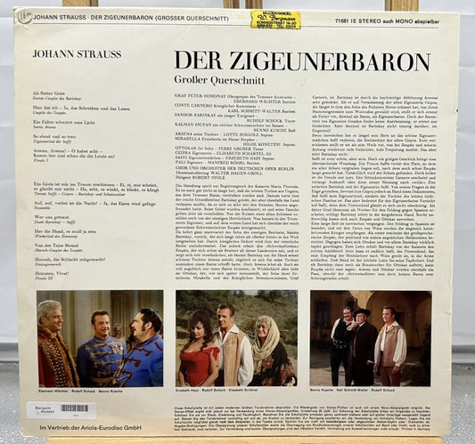 Johann Strauss - Robert Stolz - Rudolf Schock - The Gypsy Baron Record 6916