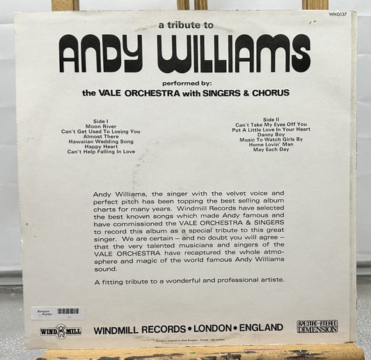 A Tribute To Andy Williams Record In Good Condition 7413