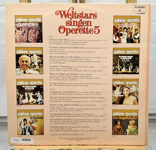 Weltstars Singen Operette 5 Record In Good Condition 6924
