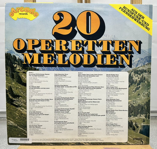 20 Operetten Melodien Record In Good Condition 6925