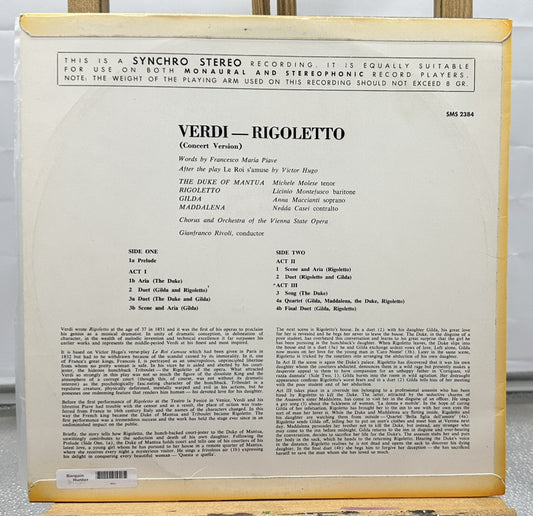 Verdi : Rigoletto (Concert Version) Record In Good Condition 6935