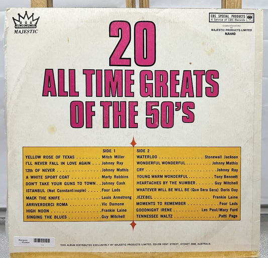 20 All Time Greats Of The 50's Record In Good Condition 7354