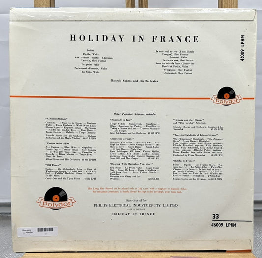 Holiday In France : Ricardo Santos & His Orchestra In Gold Record In GC 6887