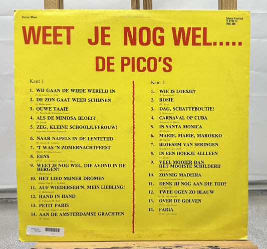 De Pico's : Weet Je Nog Wel.... Record In Good Condition 6874