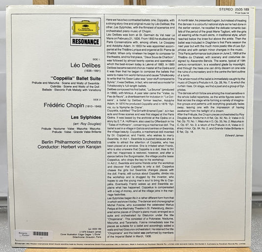 Delibes : "Coppelia"/Chopin - Douglas : Les Sylphides Record In GC 7007