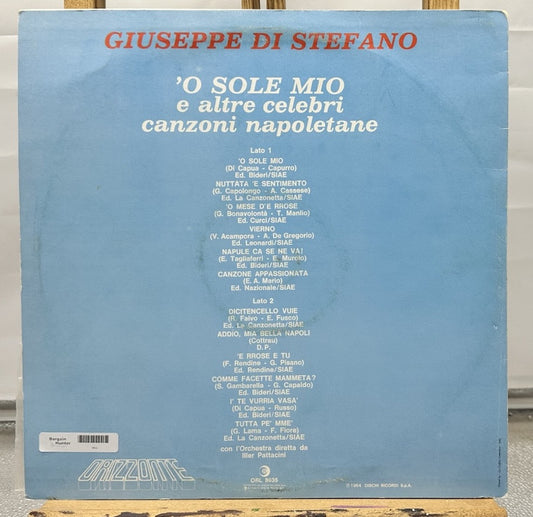 Giuseppe Di Stefano : 'O Sole Mio E Altre Celebri Canzoni Napoletane Record 6855