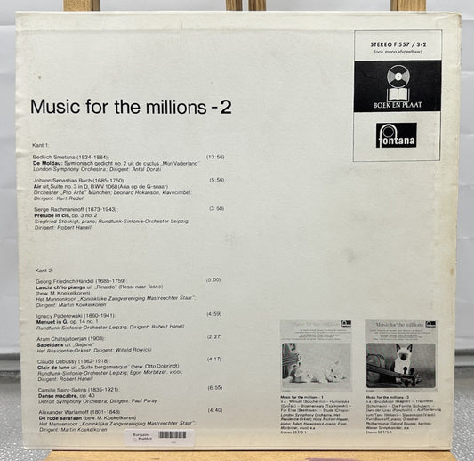 Music For The Millions 2 Record In Good Condition 7014