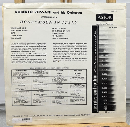 A Honeymoon In Italy - Pye Golden Guinea Record In Good Condition 7302