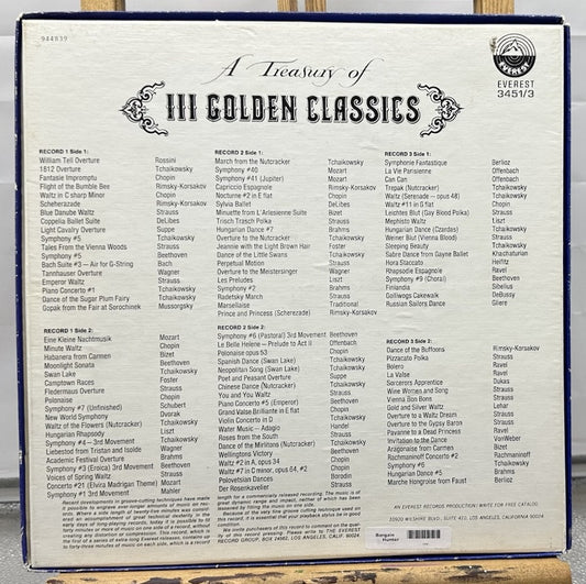 A Treasury Of 3 Golden Classics Record In Good Condition 7290