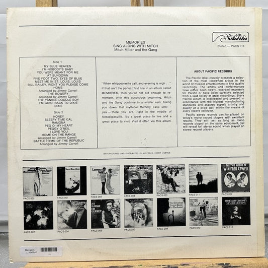 Memories - Sing Along With Mitch Miller And The Gang Record In GC 7291