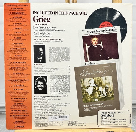 Family Library Of Great Music Album 7 - Grieg - 12" Vinyl Record In GC 7315