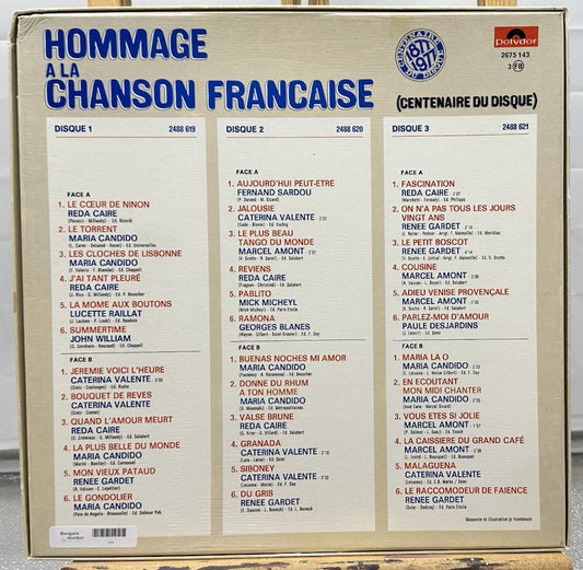 Hommage A La Chanson Française (Centenaire Du Disque) Record In GC 7048