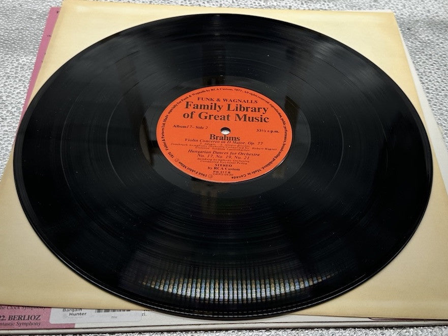 Funk & Wagnalls Family Library of Great Music Album 17: Brahms Record In GC 7332