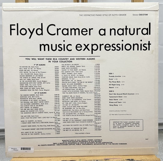The Distinctive Piano Style of Floyd Cramer Record In Good Condition 7365