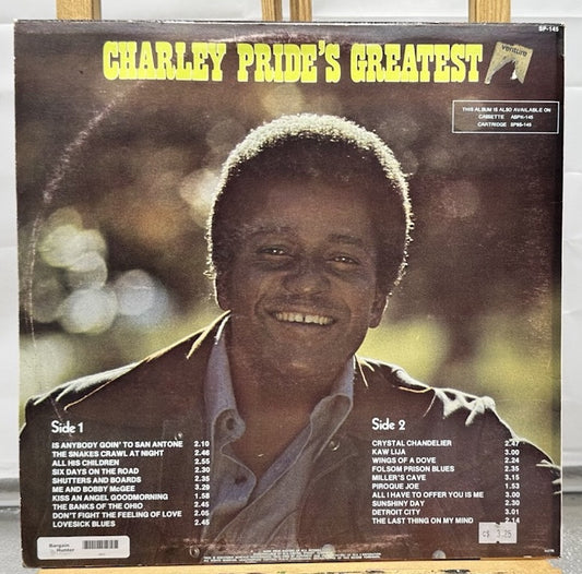 Charley Prides Greatest - 20 Country Favourites Record In Good Condition 6421