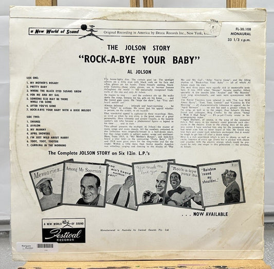 The Jolson Story - " Rock-A-Bye Your Baby..." Record In Good Condition 6709