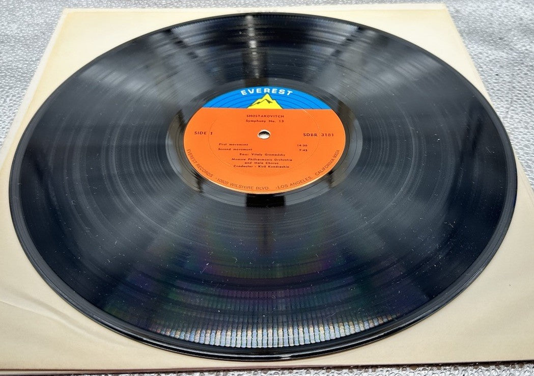 Shostakovitch Symphony No. 13 Moscow Philharmonic Record In Good Condition 6798