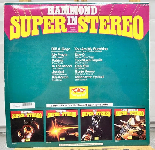 Hammond Super In Stereo Peter Loland Orchester Record In Good Condition 7567