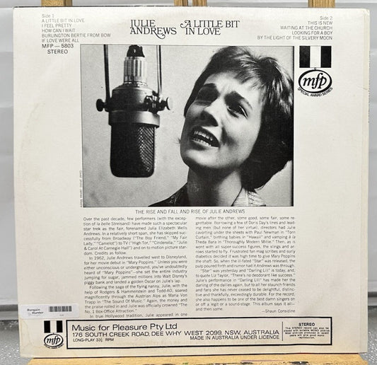 Julie Andrews - A Little Bit In Love Record In Good Condition 7579