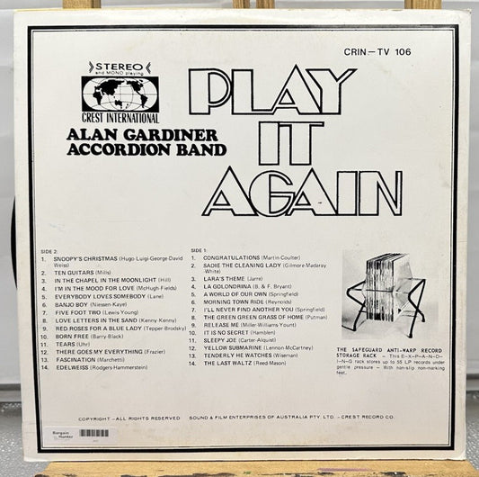 Alan Gardiner Accordion Band - Play It Again Record In Good Condition 7577