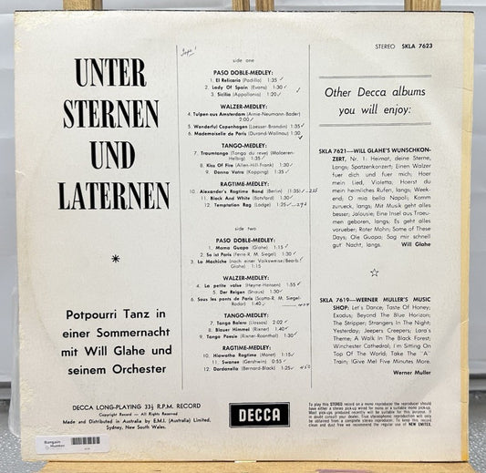 Unter Sternen Und Laternen - Will Glahe' Record In Good Condition 6778