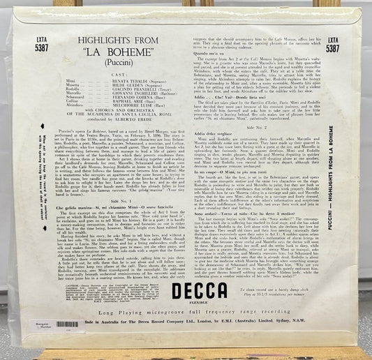 Highlights From La Bohème (puccini) Record In Good Condition 6768