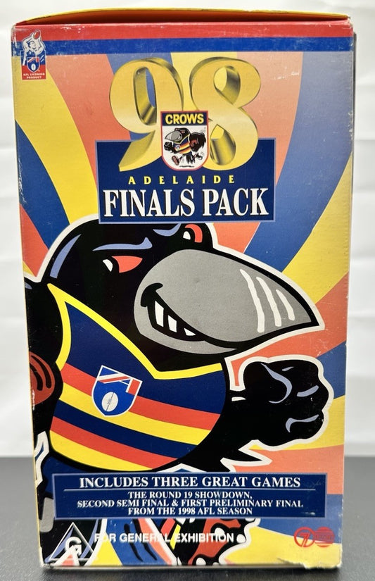 Adelaide Crows 1998 Finals Pack 3 VHS Box Set In Good Condition - 8613