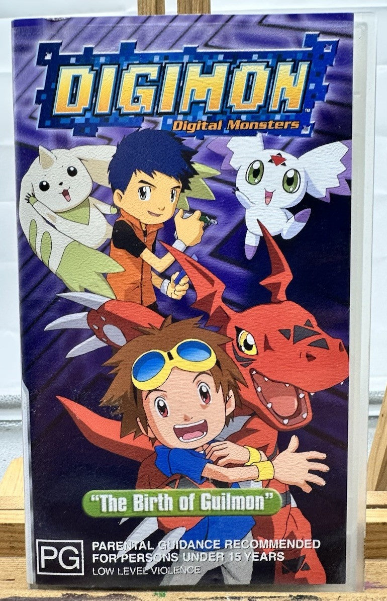 Digimon Digital Monsters " The Birth Of Guilmon" ~ VHS In Good Condition - 8721