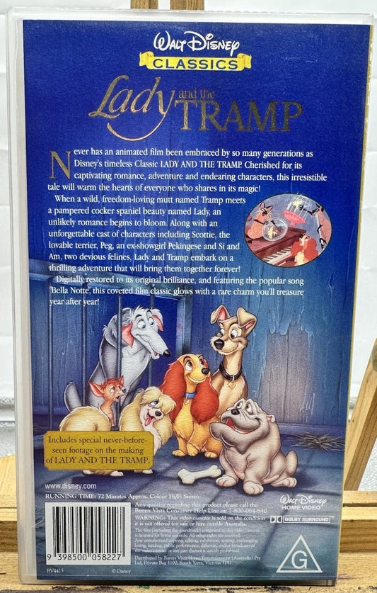 Lady and the Tramp VHS Collectors Edition ~ VHS In Good Condition - 8730