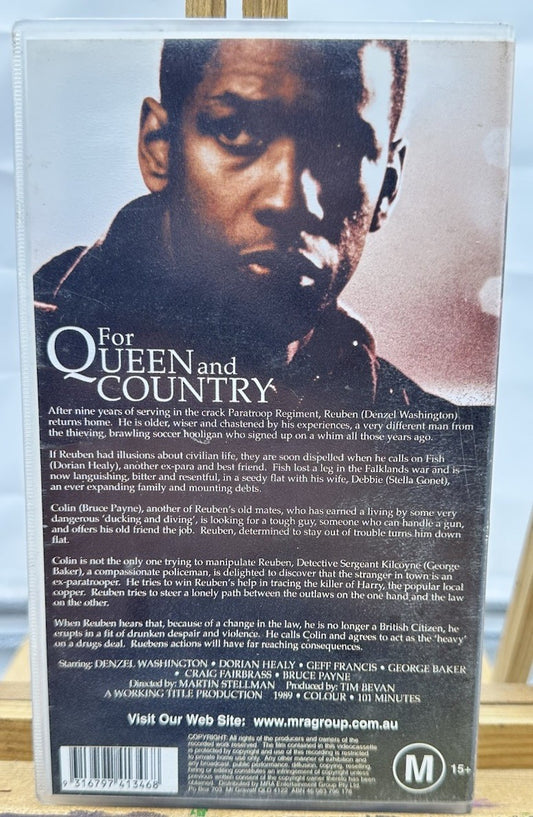 For Queen And Country : Denzel Washington VHS Tape In Good Condition 8916