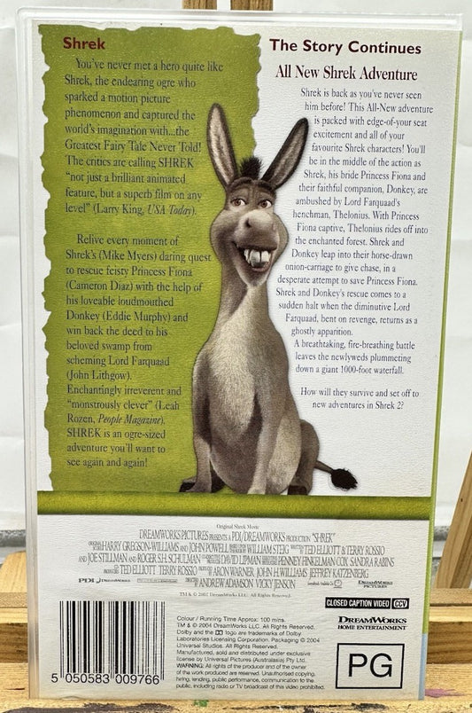 Shrek Special Edition VHS Tape In Good Condition 8782