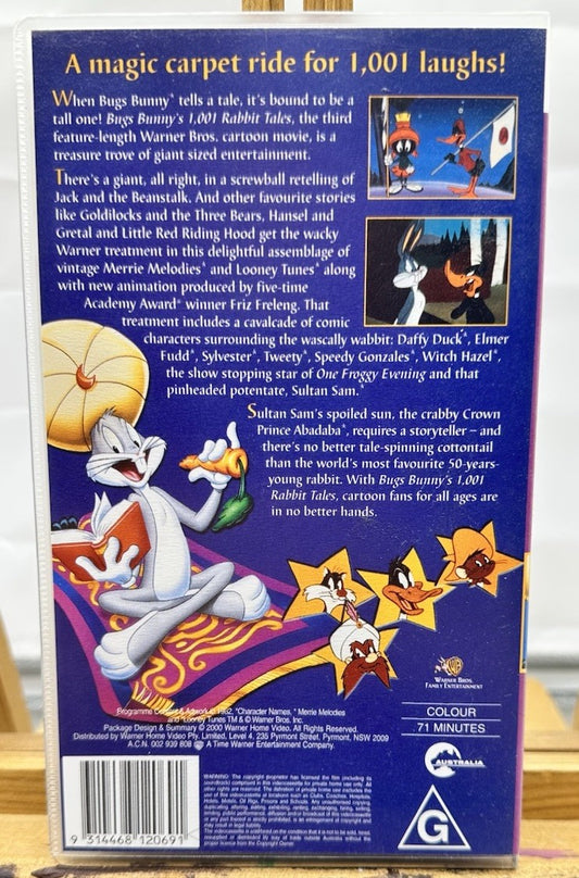 Bugs Bunny's 1001 Rabbit Tales : Warner Bros. VHS Tape In Good Condition 8781