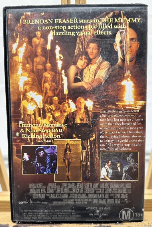 The Mummy VHS Tape, Brenden Fraser, Vintage M15+ 8892