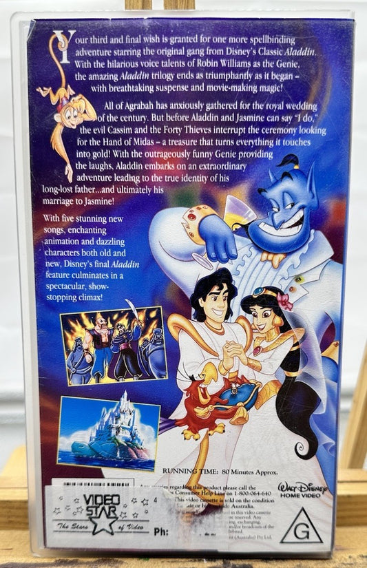 Aladdin And The King Of Thieves - Walt Disney - VHS Video Tape - In GC - 8627