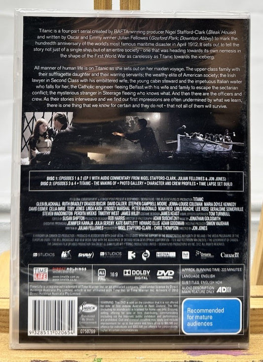 DVD: TITANIC (2 DISC SET) GC - FOUR PART MINI SERIES BY CREATORS DOWNTON ABBEY